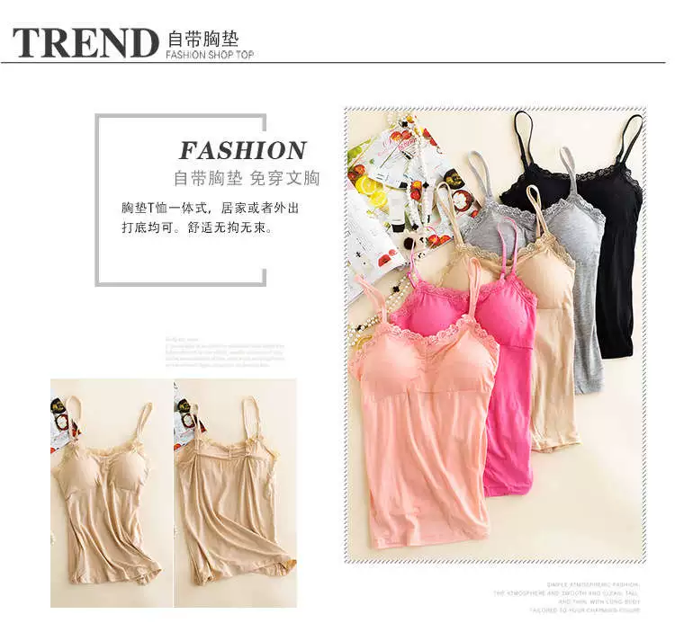 Mùa hè 2018 mới của phụ nữ ren ren cổ chữ V ren ren phương thức chạm đáy màu đen mỏng yếm