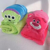 Cute cartoon pillow air conditioning blanket quilt dual-use roll blanket nap pillow multi-functional flannel childrens blanket blanket
