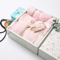 AOKEE Japanese soft absorbent home gift box solid color bath towel towel set three-piece set