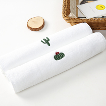Japanese cotton cactus embroidered towel indoor couples home wash face towel simple household towel