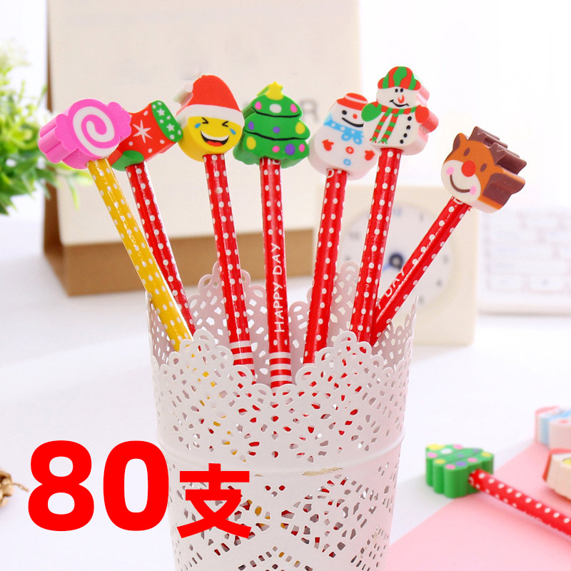 Christmas Creative Gifts Animal Cartoon Eraser Pencil Elementary School Kids Activity Share Little Gifts