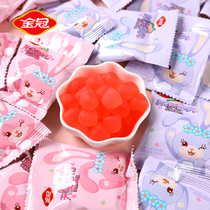 Golden Crown fruit juice flavor rubber QQ fudge wedding celebration fruit 500g about 30 casual snacks bulk