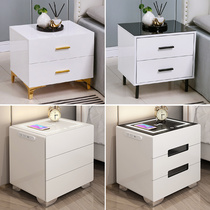Simply modern paint bedside economical type of small cabinet bedroom bedside white locker package