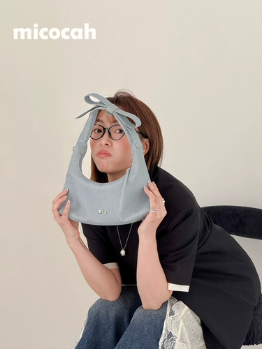 Джинсовая небольшая дизайнерская сумка через плечо, барсетка, лампа в виде луны