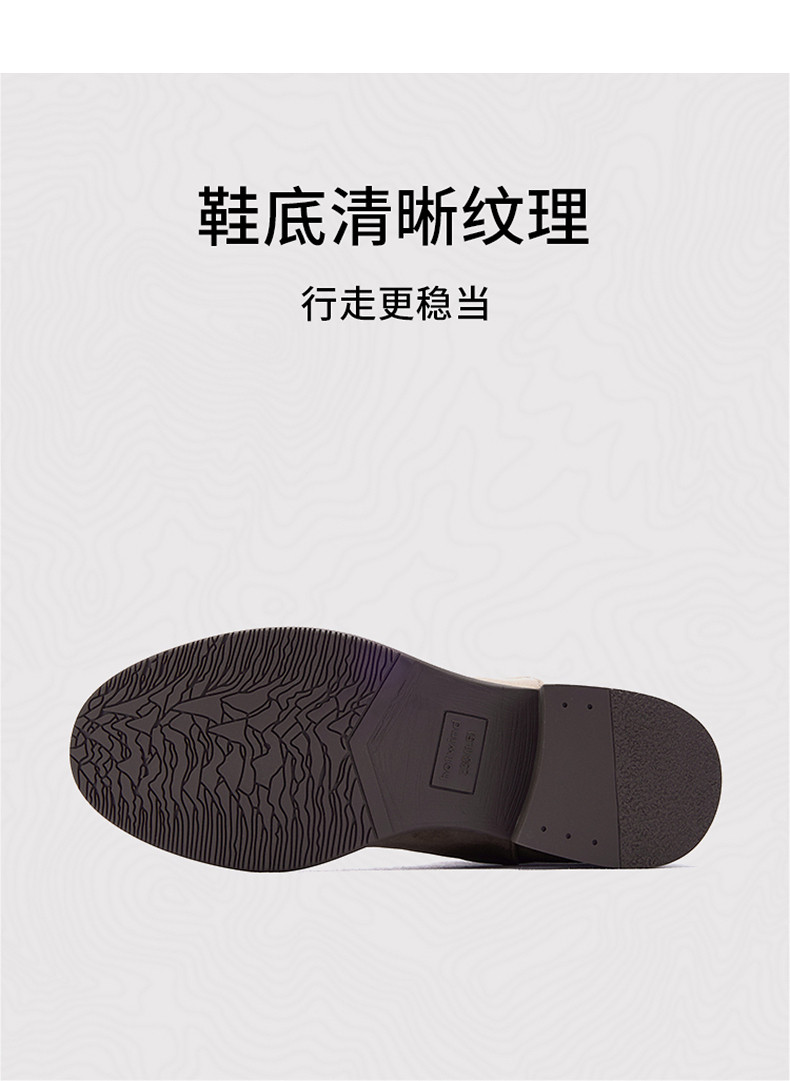 Западные Boots 热风棕色西部牛仔靴2025年冬季新款短靴堆堆靴美拉德靴子中筒靴女 Hot air