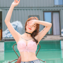 Xia Little Chest thickened shoulder-wear wedding dress underwear without steel ring to gather stealthy brooch pull-tied palm type