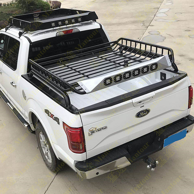Nhập khẩu trơn raptor F150 phụ kiện bán tải off-road sửa đổi mái hành lý giá nóc khung hành lý giỏ hành lý giỏ 	giá để xe đạp trên nóc xe ô tô