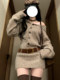 French-Style Pure and Alluring Off-Shoulder Knitted Sweater Dress for Women, Autumn 2025 New Model, with a Fitted Short Skirt Underneath