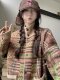 Sweater Women's Autumn and Winter Lazy Style Retro Loose Versatile Contrast Color Splicing Turtleneck Sweater Mid-Length Over-the-Knee Jacket