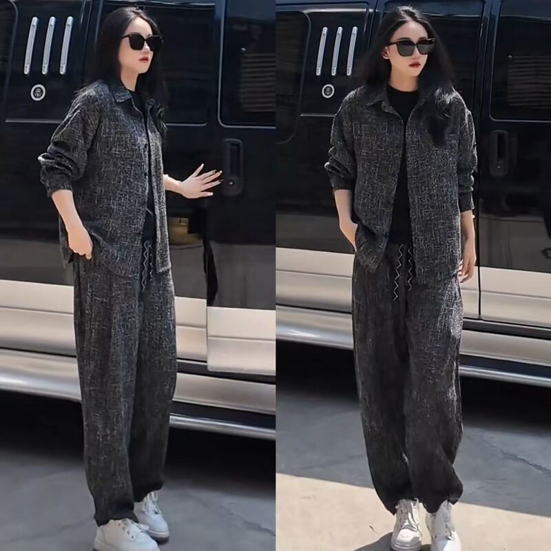 Old Money Style High-Quality Casual Suit, New Spring and Autumn Men's High-End Relaxed Style Couple's Two-Piece Pants Set Old Money Style High-Quality Casual Suit, New Spring and Autumn Men's High-End Relaxed Style Couple's Two-Piece Pants Set