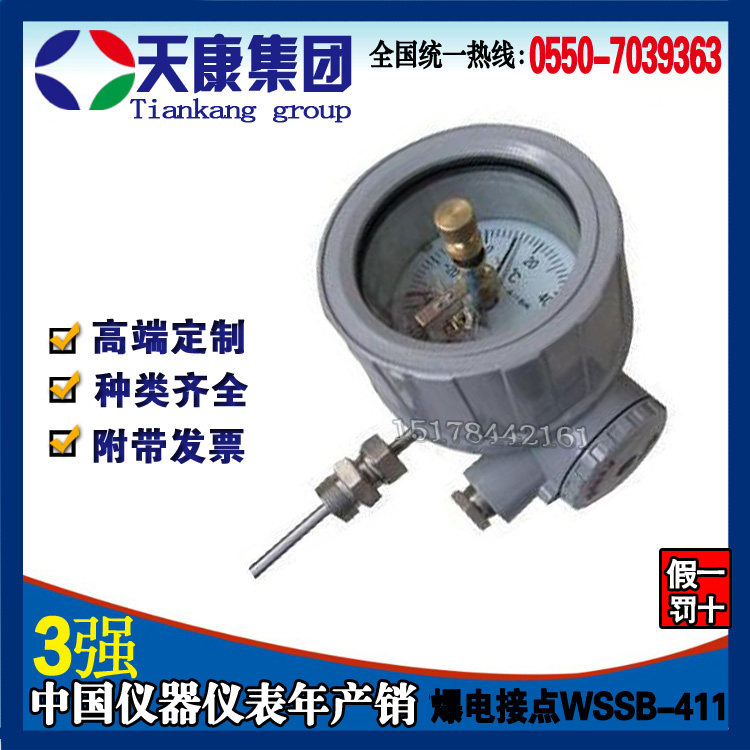 Anhui Tiankang Group Bimetal Thermometer WSSB-411 explosion-proof electric junction radial explosion-proof thermometer