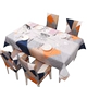 Khăn trải bàn bằng vải cotton không thấm nước nhỏ tươi bàn mat lưới màu đỏ in hình chữ nhật