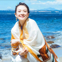 Tibetan desert sunscreen shawl summer female Yunnan travel scarf seaside wear artifact beach towel gauze towel