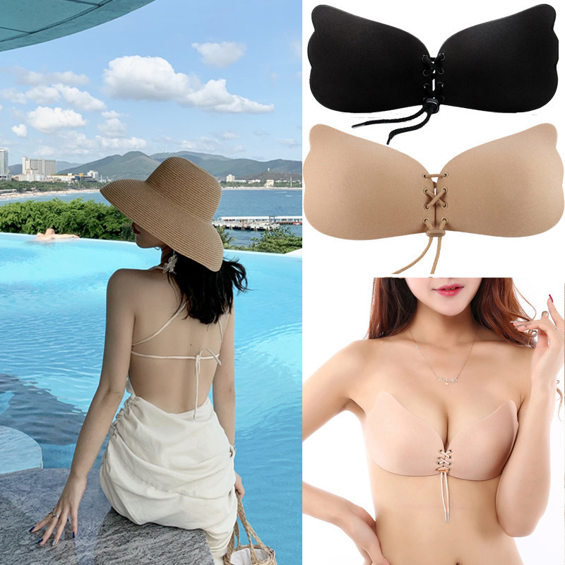 Backless underwear with sundress Bra Back invisible beauty back bra backless dress for women