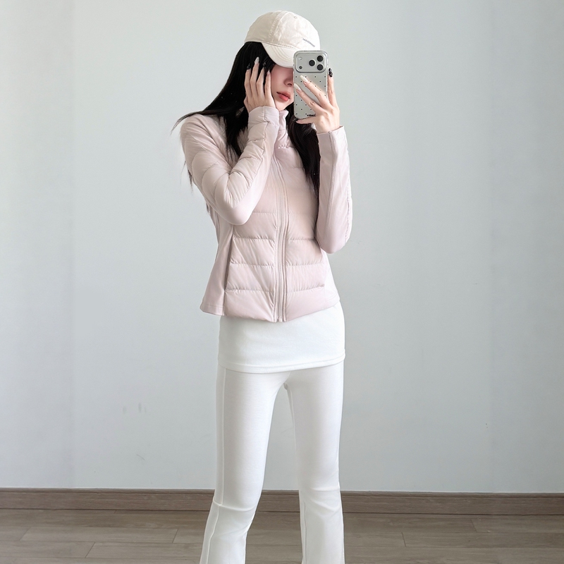 Waist-Cinching Sports down Jacket for Women, Autumn and Winter Outdoor Running Warm 90% White Duck down Coat, Slim Fit Lightweight Yoga Wear Waist-Cinching Sports down Jacket for Women, Autumn and Winter Outdoor Running Warm 90% White Duck down Coat, Slim Fit Lightweight Yoga Wear