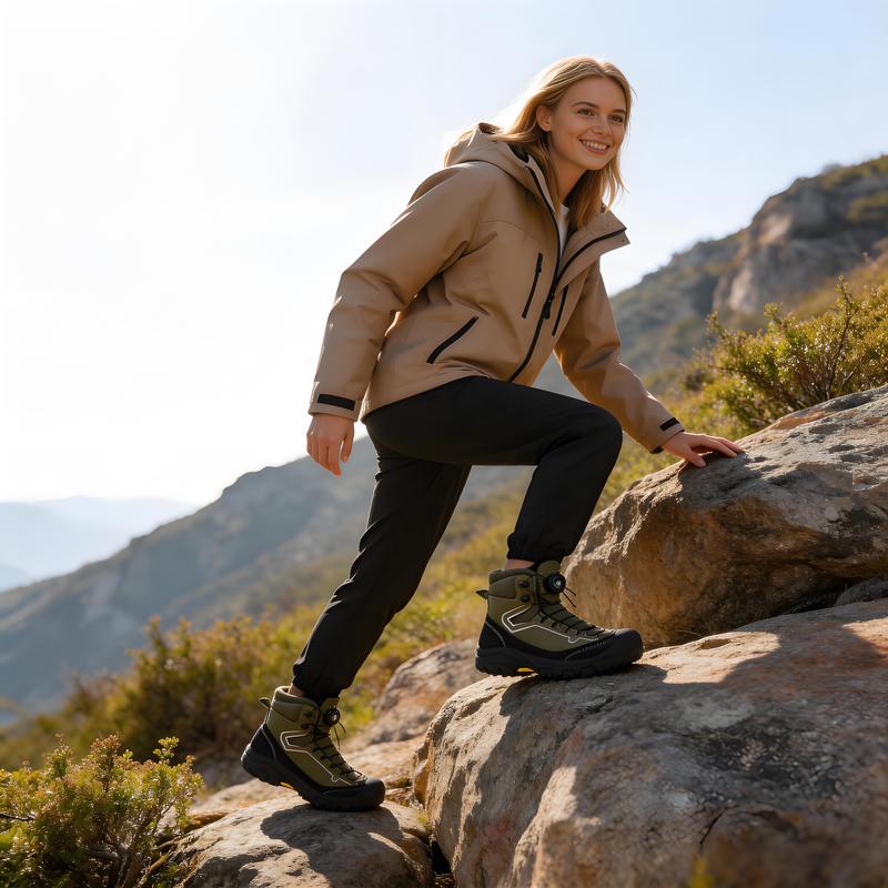 Laspativa Men's and Women's Genuine Leather Large Size Mid-Top Spring and Summer Outdoor Hiking Shoes Casual Sports Hiking Shoes Non-Slip Laspativa Men's and Women's Genuine Leather Large Size Mid-Top Spring and Summer Outdoor Hiking Shoes Casual Sports Hiking Shoes Non-Slip