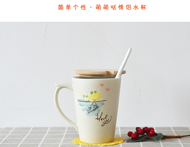 Sáng tạo cốc gốm những người yêu thích cốc nước một vài mô hình cốc tùy chỉnh với nắp muỗng cà phê cốc quà tặng cốc - Tách bình lock&lock