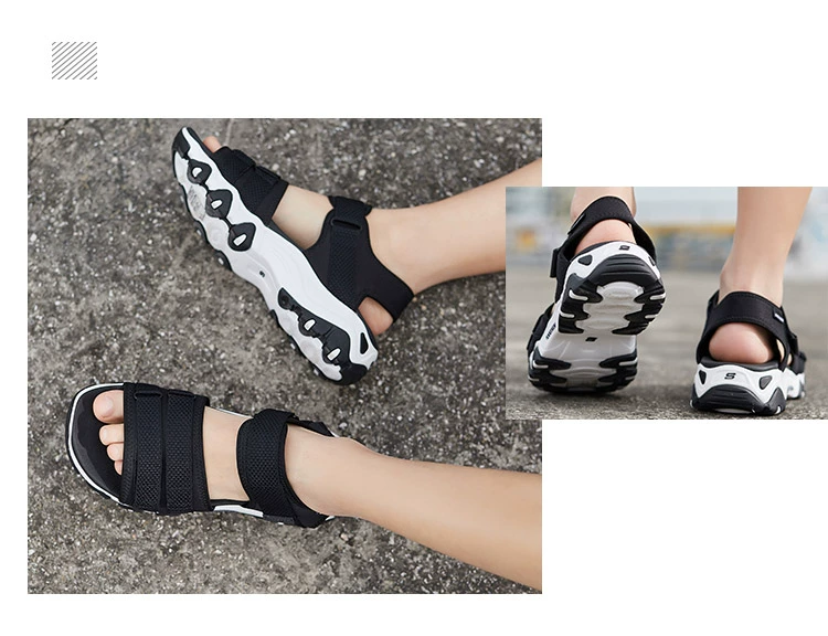 Skechers / SKECHERS giày dép nữ và dép 2019 thời trang mới giày sneaker đi biển thoáng khí - Giày thể thao / sandles