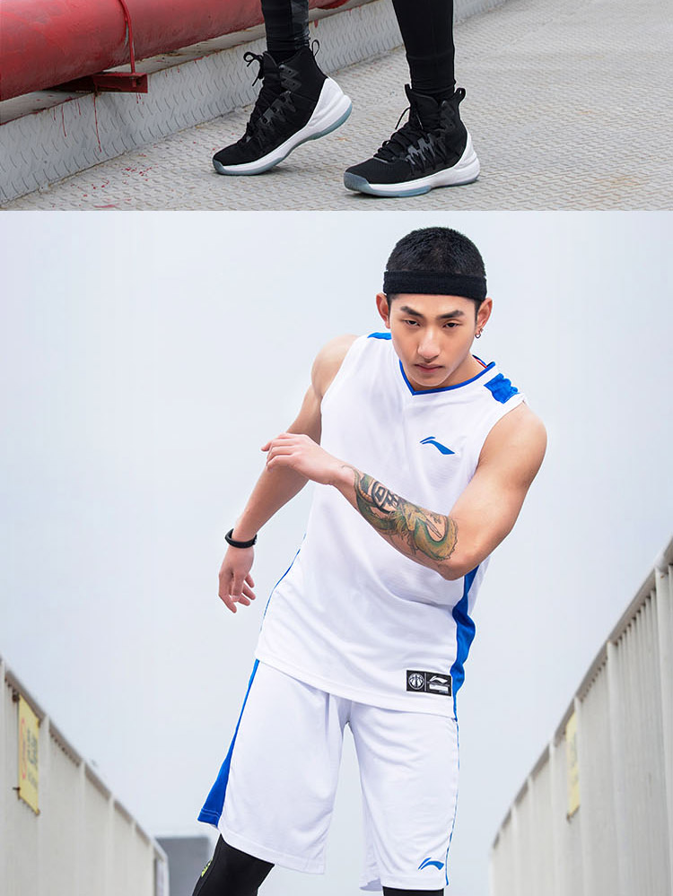 Bộ thi đấu thể thao nam Li Ning LINING chính hãng 2018 trang phục thi đấu thể thao mới AATN005-1 - Thể thao sau quần thể thao adidas