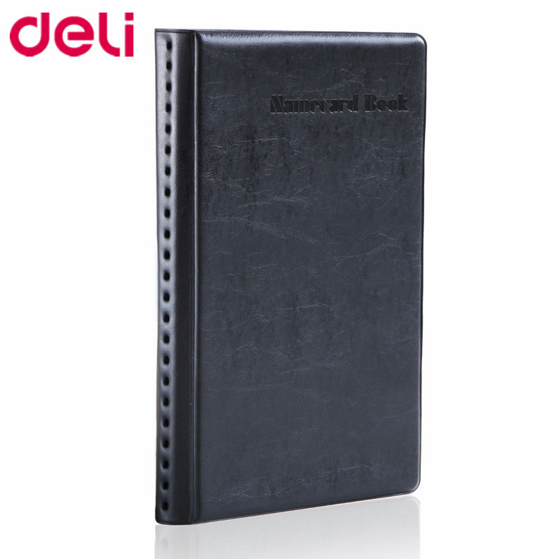 Deli 5783 business card book 90 cards large capacity men's business card thin business card holder