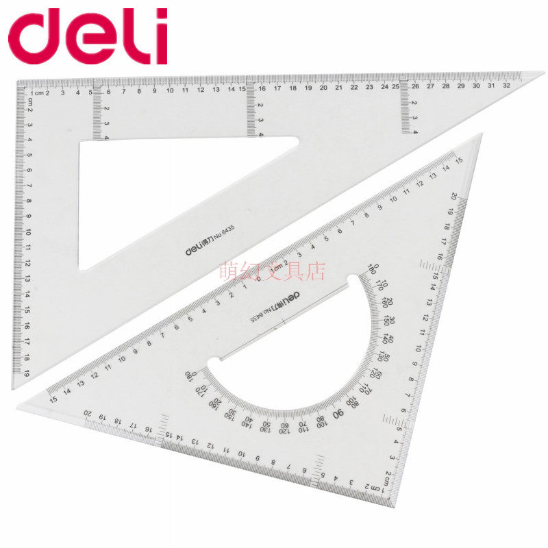 The Right-hand Triangle Ruler 6435's Right-hand 6435 Triangle Ruler's Right-hand 30cm Triangle Ruler Ruler Office Supplies