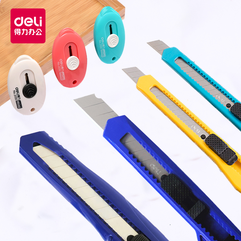 Deli art knife Large art knife Small high-quality blade paper cutter Manual locking safe and efficient