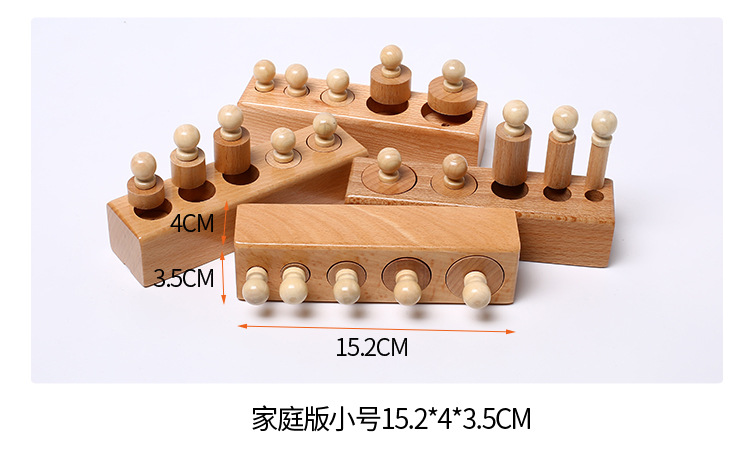 Montessori câu đố cảm giác giảng dạy ổ cắm xi lanh trường mẫu giáo gia đình giáo dục mầm non trẻ sơ sinh - Đồ chơi giáo dục sớm / robot bộ đồ mon