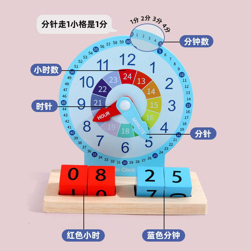 蒙氏早教时钟教具:👶宝宝时间管理小天才养成记!🌈-早教教具-淘宝好物网