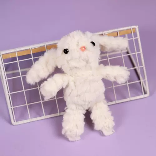 Креативный милый плюшевый кролик, подвеска, фигурка, брелок, украшение на сумку, белый кролик
