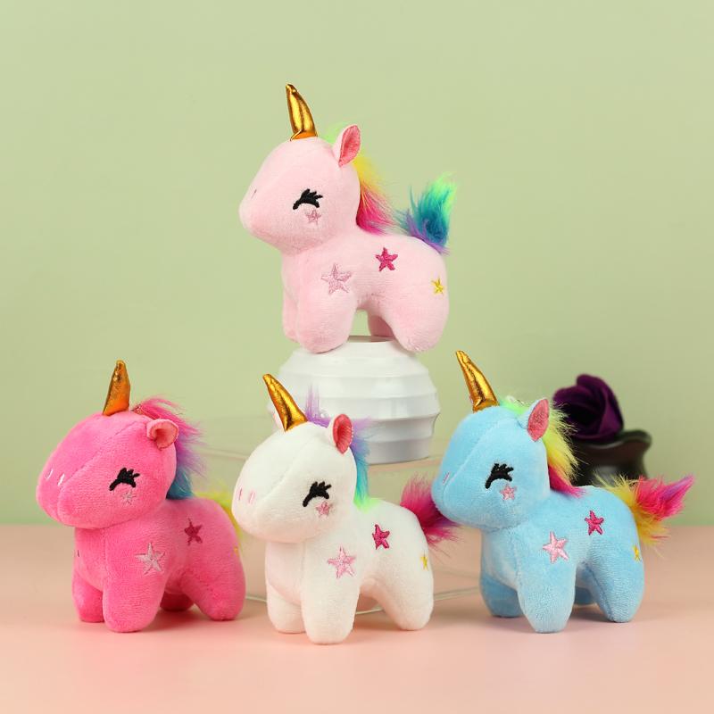 Internet-Famous Unicorn Plush Toy Doll, Colorful Unicorn Keychain Pendant, Girl's Bag Accessory