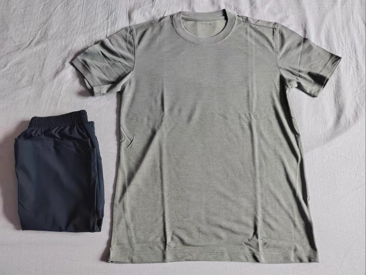 Meimei Tropical Area Island Reef Quick-Drying Training T-Shirt Physical Short Sleeve Shorts Round Neck Loose