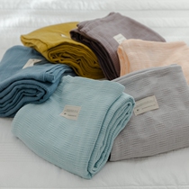 Cotton towel knitted summer quilt cotton air conditioning blanket single double summer cool quilt children solid color spring and autumn cover blanket