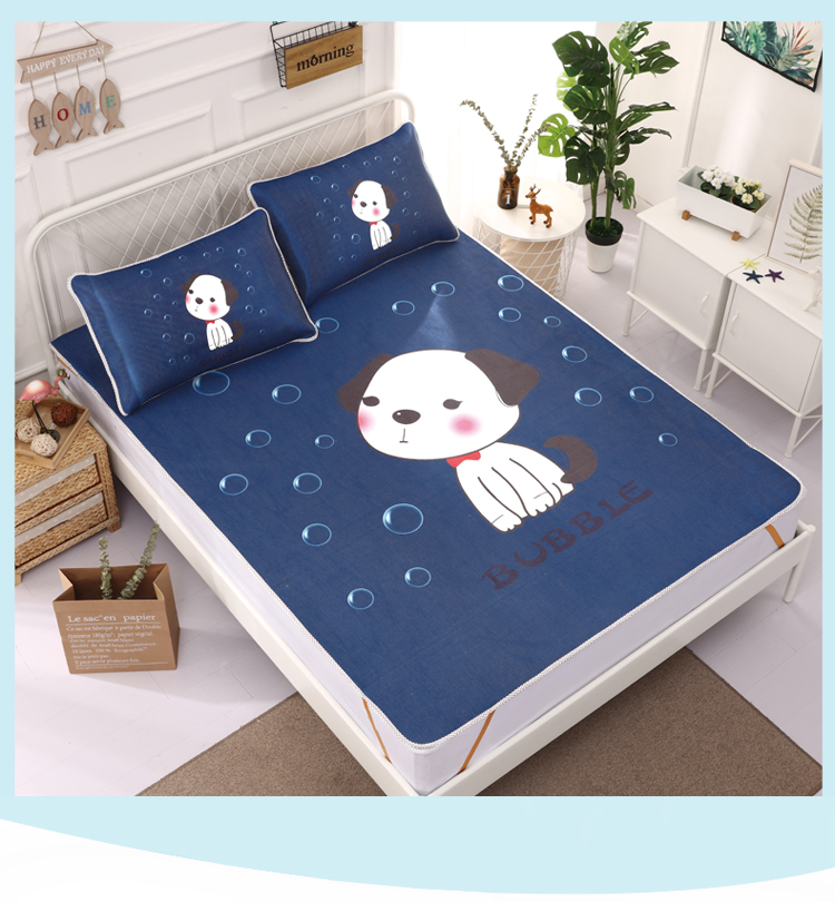 1.8m giường mat gấp lụa rửa ghế băng ba mảnh 1,5 mét ký túc xá mùa hè con máy lạnh Ruanxi - Thảm mùa hè chiếu trúc 2mx2m2