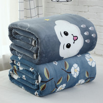Winter thickened flannel blanket double single male student dormitory sheets female coral velvet blanket nap cover blanket