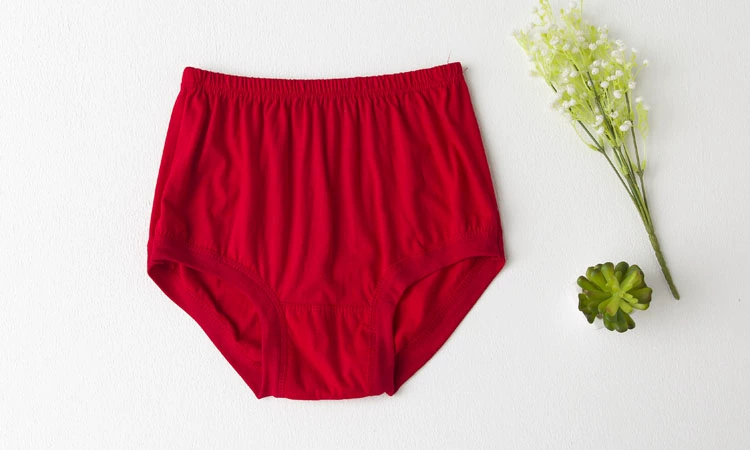 Đầy đủ 2 mảnh của cuộc sống trung niên và tuổi già quần short cotton cao eo dày quần lót cũ màu đỏ quần sịp nam muji