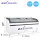 tủ đông công nghiệp electrolux Sui Ling WD4-768 cong mặt hiển thị tủ đông cửa kính tủ đông ngang thương mại đông lạnh nhiệt độ duy nhất hải sản - Tủ đông tủ đông loại nào tốt