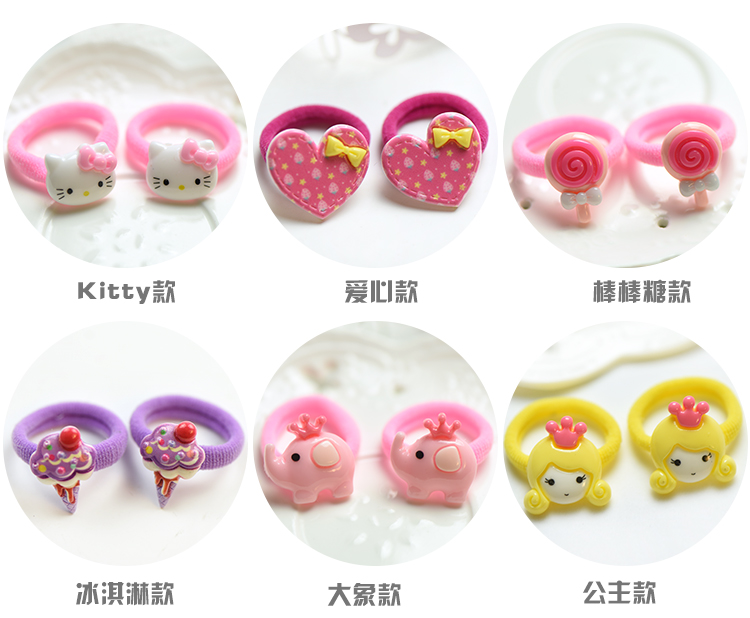 Phụ kiện tóc trẻ em headband dễ thương bé tóc vòng cô gái tóc dây đầu trang sức Cô bé buộc tóc ban nhạc không làm tổn thương tóc đồ cột tóc scrunchies