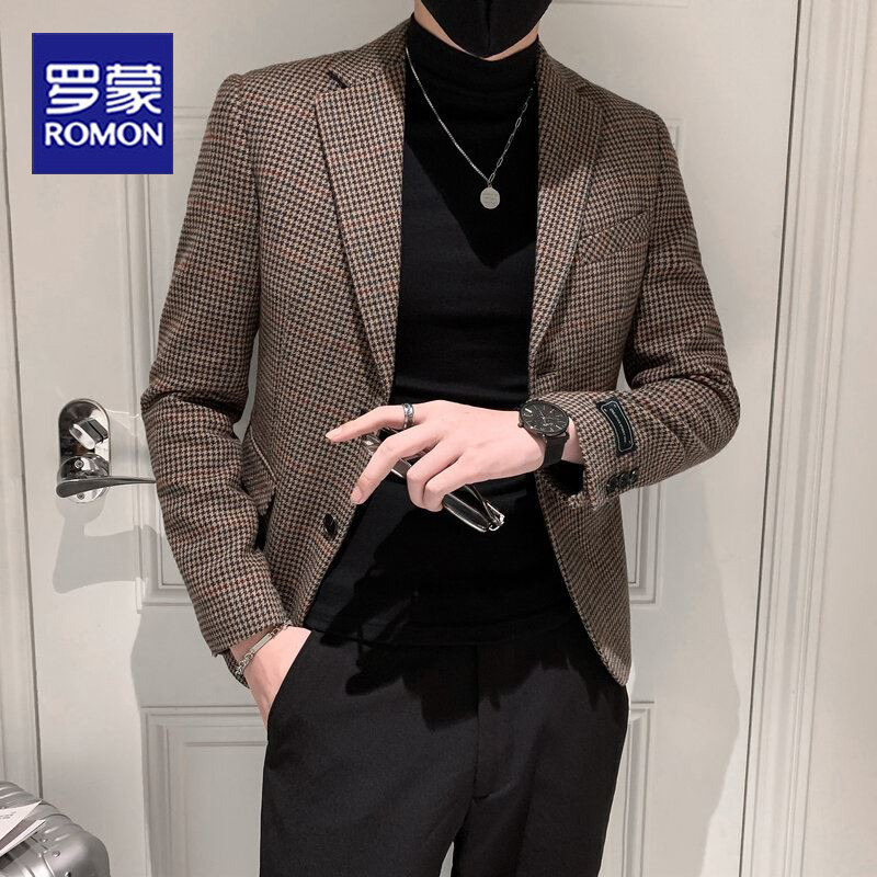 Lomon Casual Costume Men's Costume Sense Han Edition Fitting Bottle Costume Costume Spring and Fall Small Suit