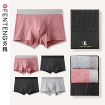 Fenten summer new mens underwear cotton striped boxer pants korean style breathable pure cotton pants mens pants