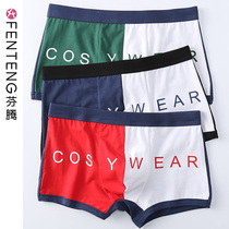 Fenten mens underwear mens cotton boxer summer thin breathable sports youth boxer pants cotton pants bottoms