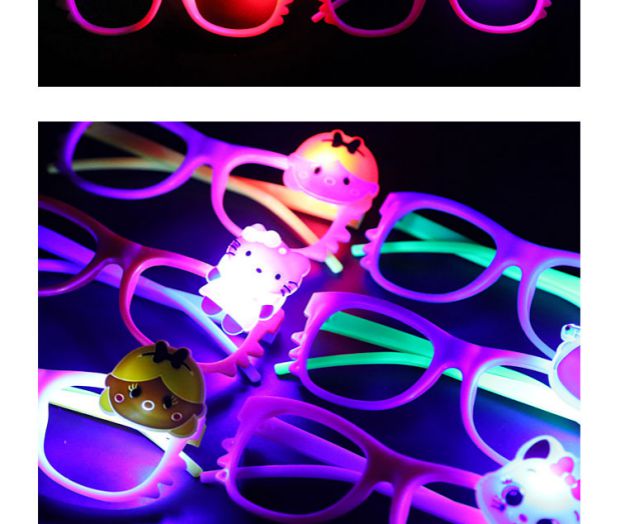 Mới trẻ em dạ quang LED kính hoạt hình kính khung Nghĩa trang trẻ em đồ chơi bán buôn chợ đêm cung cấp gian hàng - Kính khung kính mắt anna