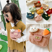 Child Packs Cute Girl Twill Satchel Satchel Fashion Princess Little Fragrant Wind Single Shoulder Zero Money Little Girl Satchel Wave