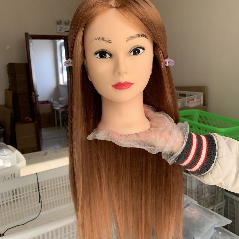 Photo Studio Specializes in Female Wig Head Models for Updos and Braided Hairstyles, Realistic Hair Model Head