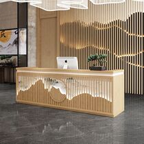 Custom new Chinese cashier Reception desk Reception desk Bar counter Retro table Teahouse Hotel beauty health ear picking