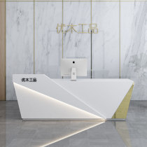 Simple modern small cashier corner clothing beauty salon Barber shop Training company reception desk Bar counter