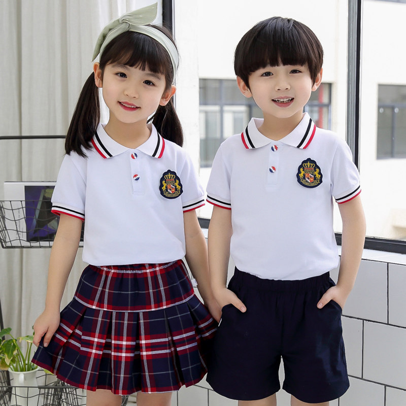 Kindergarten Summer Summer Summer Summer Package Primary School Uniform Pure Cotton Clothing Children Short Sleeve Clothing Clothing