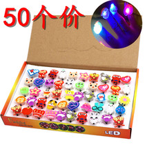 Cartoon Luminous Ring Flash Finger Light Children Toy Ground Night Market Hot Sell Microquotient Weedy for a small gift