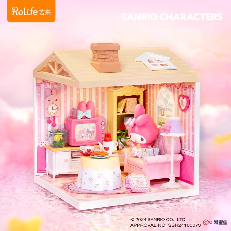 Rolife Sanrio Family Super World Building Block Toy Model Children's Day Gift for Girls