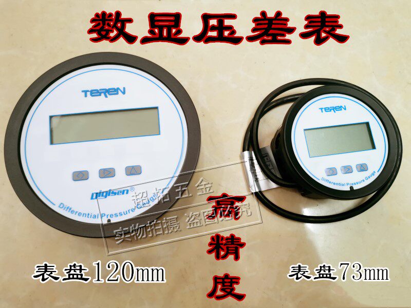 TEREN数显压差表 D2P数显差压表 经济型数字显示压差计 电源型