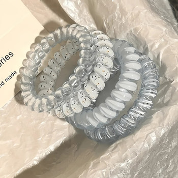 High-Quality Grape Coconut Polka Dot Phone Cord Hair Tie, Fresh and Versatile for Summer, Durable Elastic Hair Band for Women